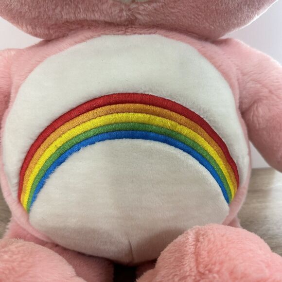 Care Bears Cheer Bear Plush Rainbow Jumbo 25 Inch 2002 Pink Cuddly Toy Pride - Picture 4 of 11